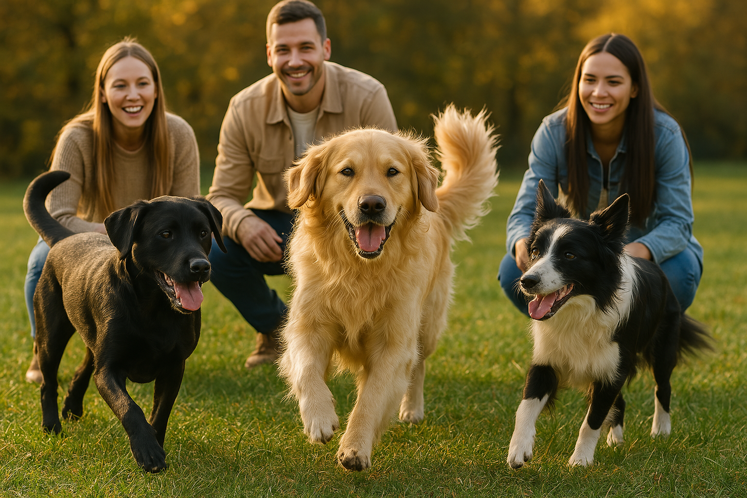 Dogs playing together